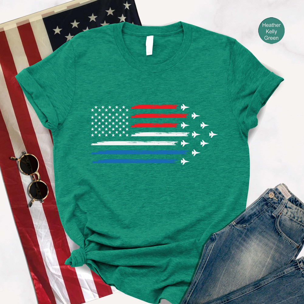 Red White Blue Air Force Flyover Shirt, 4th of July Air Force Flyover Blue White Red T Shirt, 4th Of July Freedom, Independence Day Gift - 5.jpg