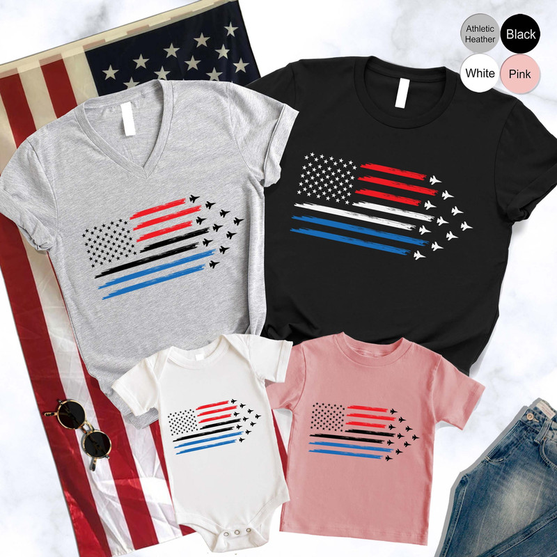 Red White Blue Air Force Flyover Shirt, 4th of July Air Force Flyover Blue White Red T Shirt, 4th Of July Freedom, Independence Day Gift - 6.jpg