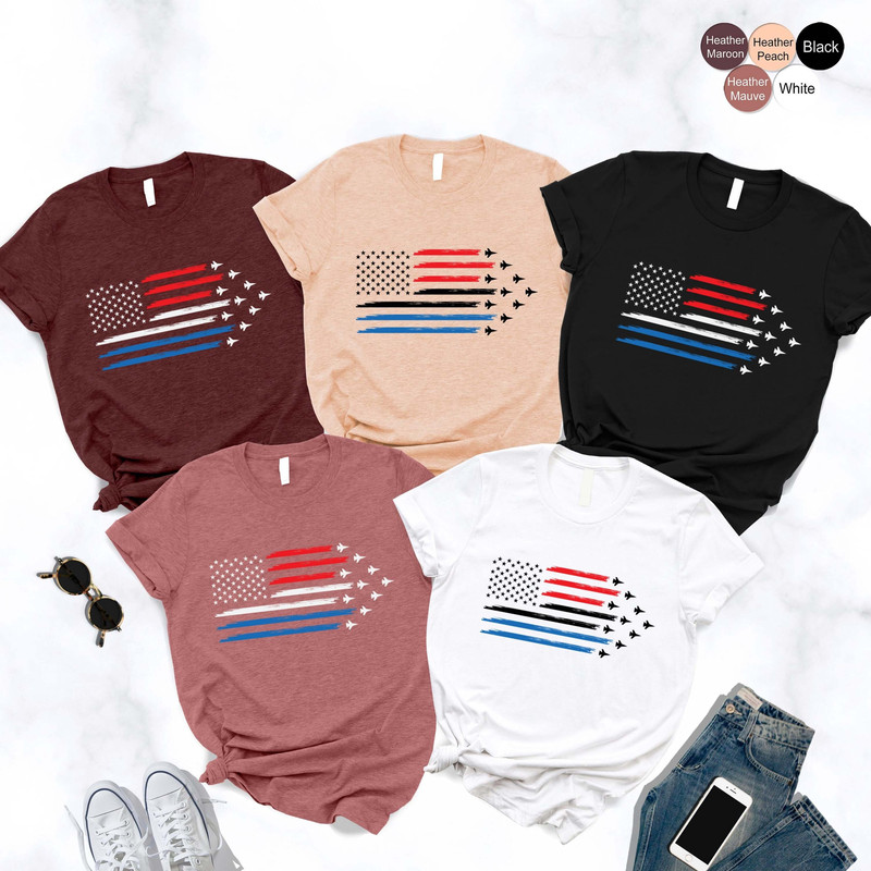 Red White Blue Air Force Flyover Shirt, 4th of July Air Force Flyover Blue White Red T Shirt, 4th Of July Freedom, Independence Day Gift - 7.jpg