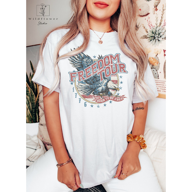 Retro 4th of July Shirt, Red White and Blue, America shirt, Fourth of July Shirt, Independence Day Tee, Comfort Colors, Vintage 4th of July - 3.jpg