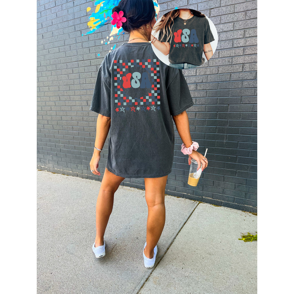 Retro USA Comfort Colors shirt, 4th of July tee, Retro funny fourth shirt, Womens 4th of July shirt, America Patriotic Shirt, Independence - 2.jpg