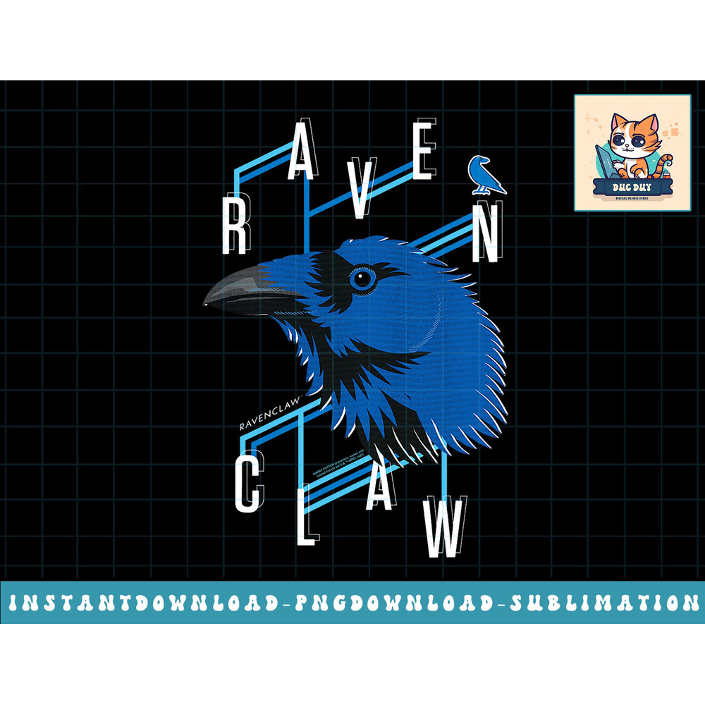 Harry Potter Ravenclaw Textured Raven Headshot png, sublimate, digital download.jpg