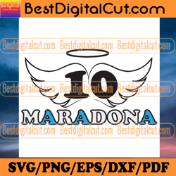 10 maradona, diego svg, trending svg, sport svg, d
