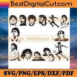 diego armando maradona bundle, trending svg, sport