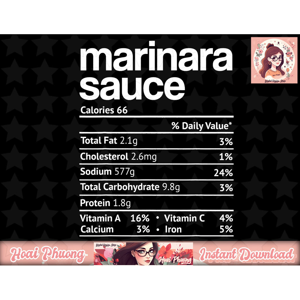 Marinara sauce Nutrition Fact Funny Thanksgiving Christmas png, instant download.jpg