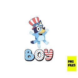 bluey 4th of july boy png, 4th of july png, bluey boy png, cartoon png, bluey png digital file