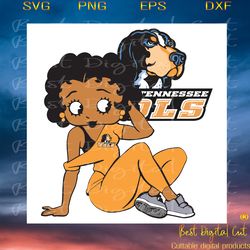 tennessee vols betty boop, sport svg, football svg