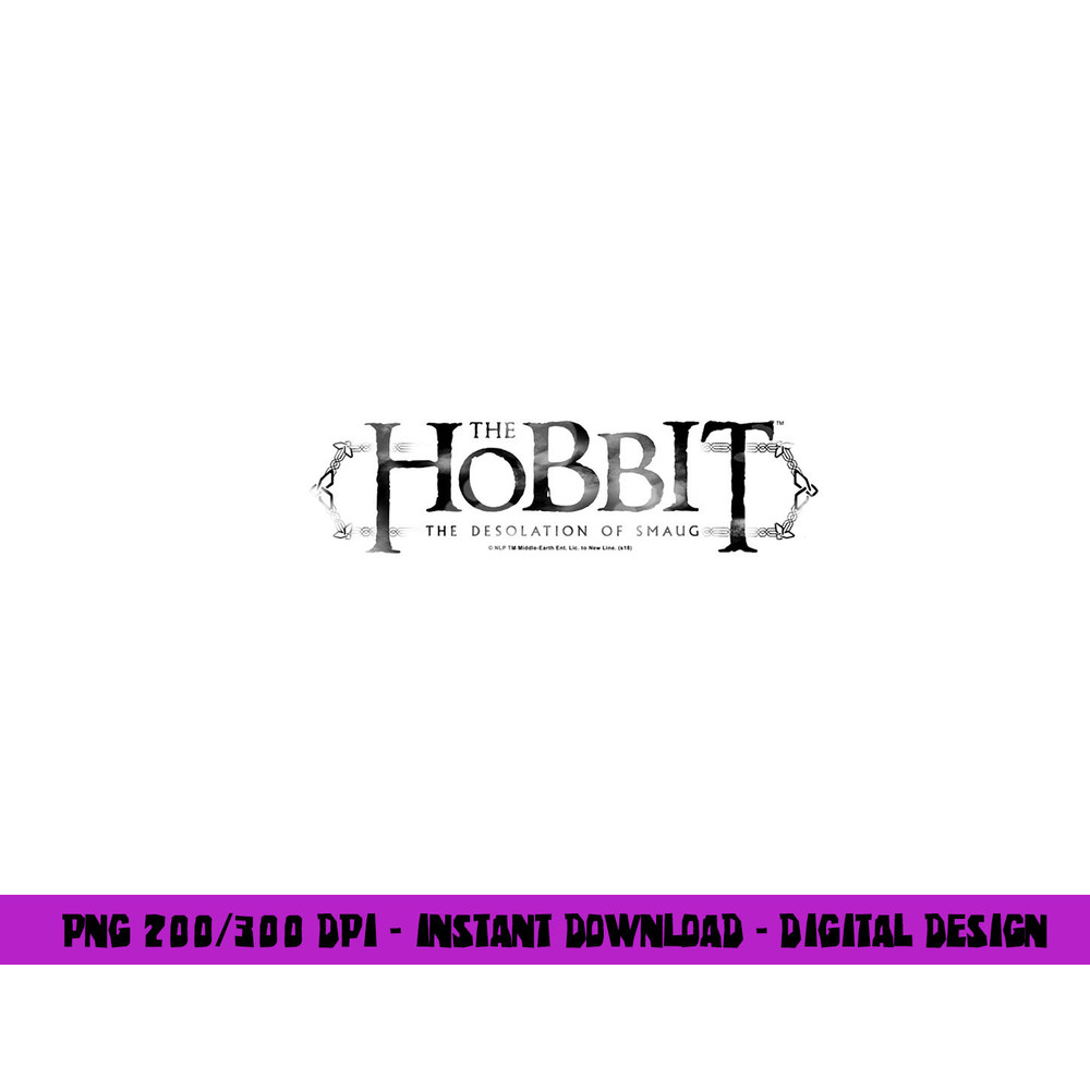 Hobbit Ornate Logo Longsleeve T Shirt Long Sleeve  png, sublimation .jpg