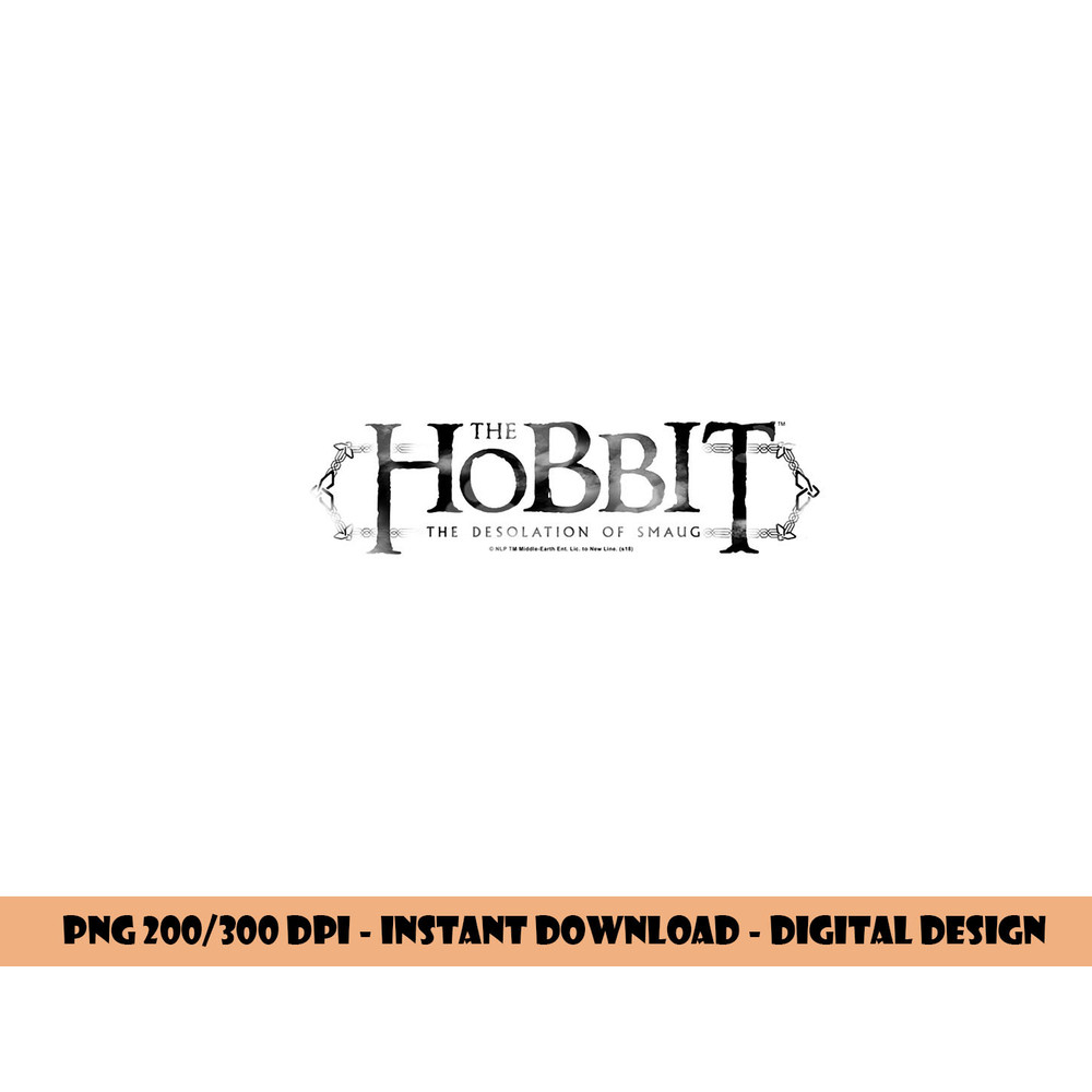 Hobbit Ornate Logo Longsleeve T Shirt Long Sleeve  png, sublimation .jpg