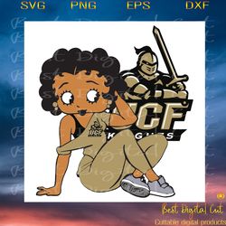 ucf knight betty boop, sport svg, basketball svg,