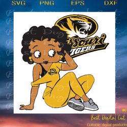 missouri tigers betty boop, sport svg, football sv