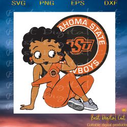 oklahoma state cowboys betty boop, sport svg, foot