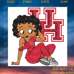 uh betty boop, sport svg, basketball svg, betty bo