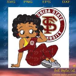 florida state university betty boop, sport svg, fo