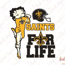 saints for life,betty boop, betty boop svg, betty