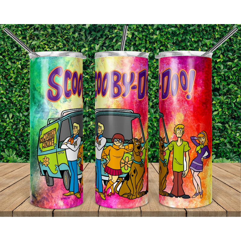 Colorful Scooby Doo Tumbler Colorful Scooby Doo Skinny Tumbler Colorful Scooby Doo 20oz Skinny Tumbler.png