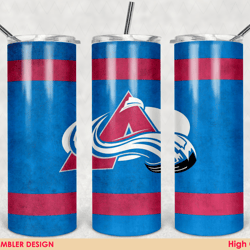 colorado avalanche nhl tumbler wrap design, hockey tumbler, 20oz skinny tumbler