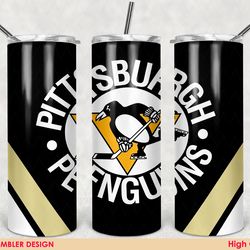 pittsburgh penguins nhl tumbler wrap design, hockey tumbler, 20oz skinny tumbler