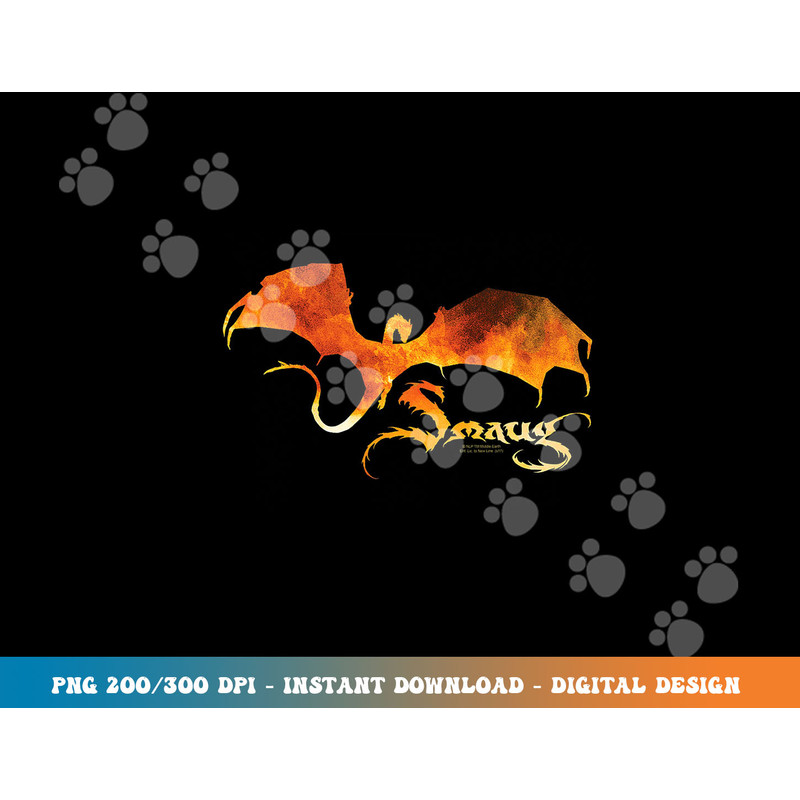 Hobbit Smaug on Fire png, sublimation.jpg