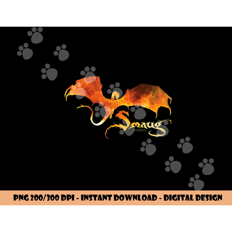 Hobbit Smaug on Fire  png, sublimation .jpg