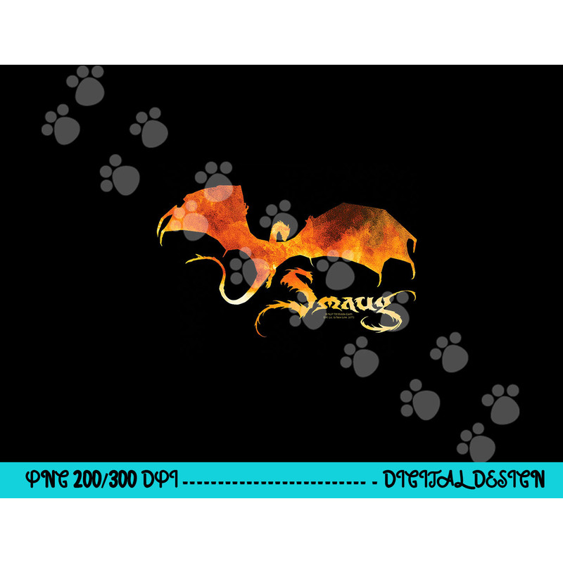 Hobbit Smaug on Fire png, sublimation .jpg
