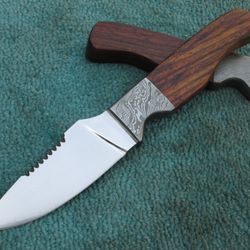 D2 Hunting Knife , Stunning Custom Hand Made D2 Skinning Knife , Camping Knife