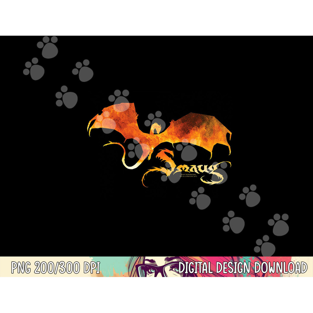 Hobbit Smaug on Fire png, sublimation .jpg