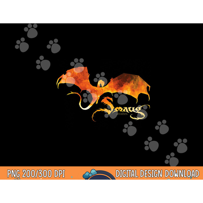 Hobbit Smaug on Fire  png, sublimation .jpg
