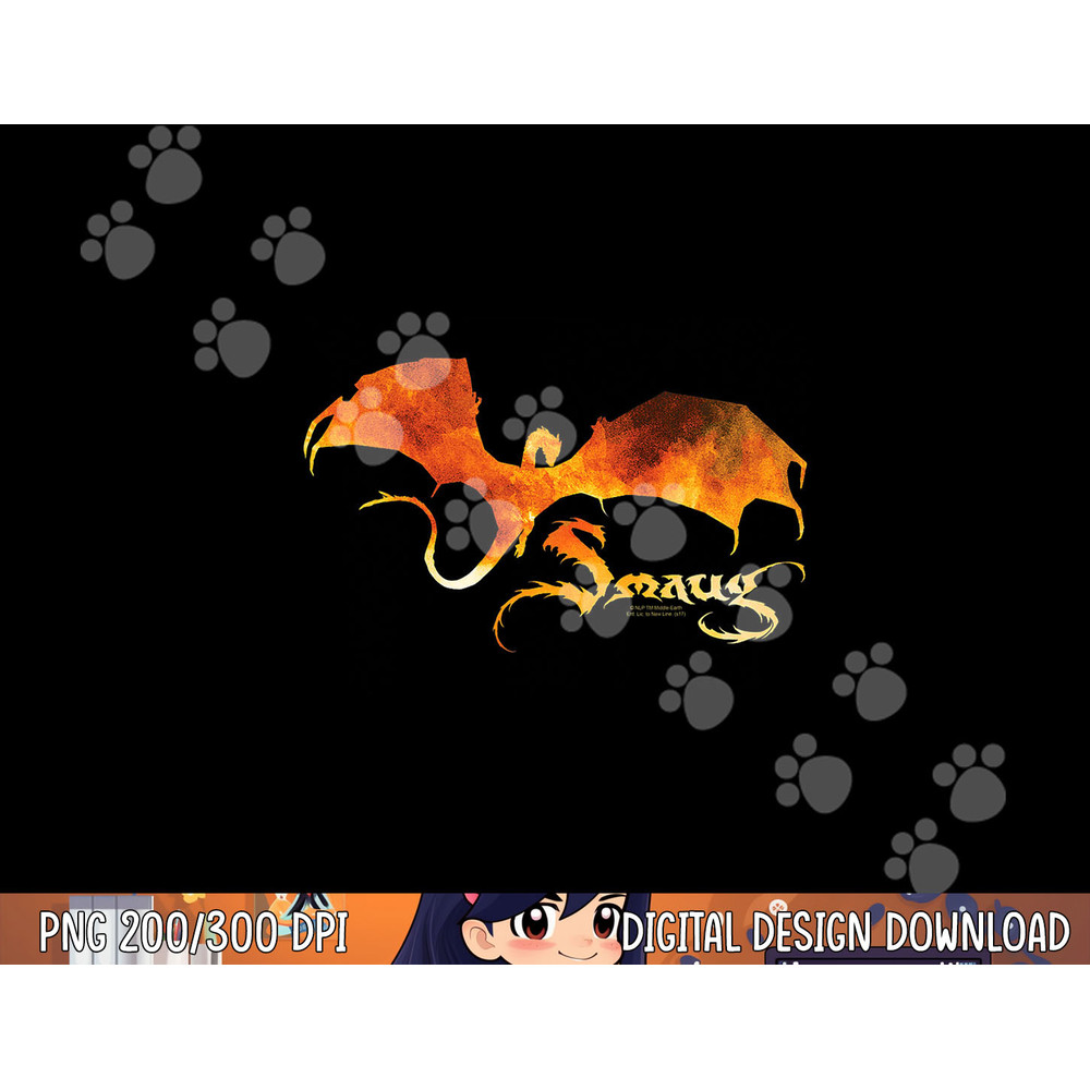 Hobbit Smaug on Fire png, sublimation .jpg