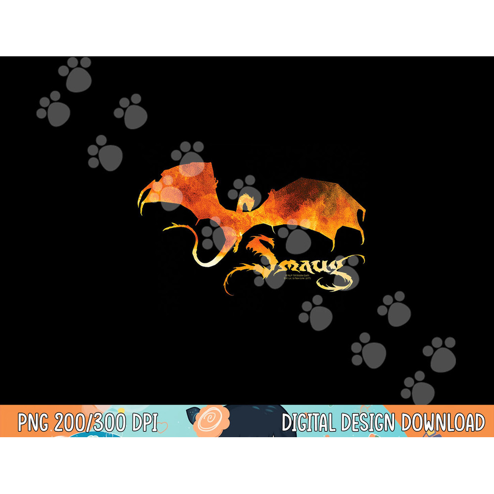 Hobbit Smaug on Fire  png, sublimation .jpg