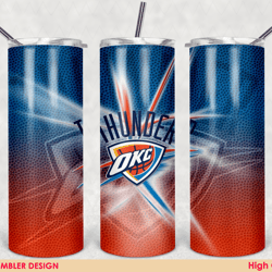 oklahoma city thunder tumbler wrap, nba tumbler design, 20oz tumbler