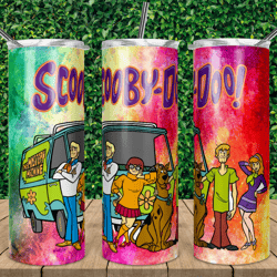 colorful scooby doo tumbler20oz skinny tumbler, 30oz skinny tumbler