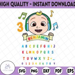 cocomelon logo and full alphabets birthday svg/png, cocomelon brithday svg/png ,cocomelon family birthday png