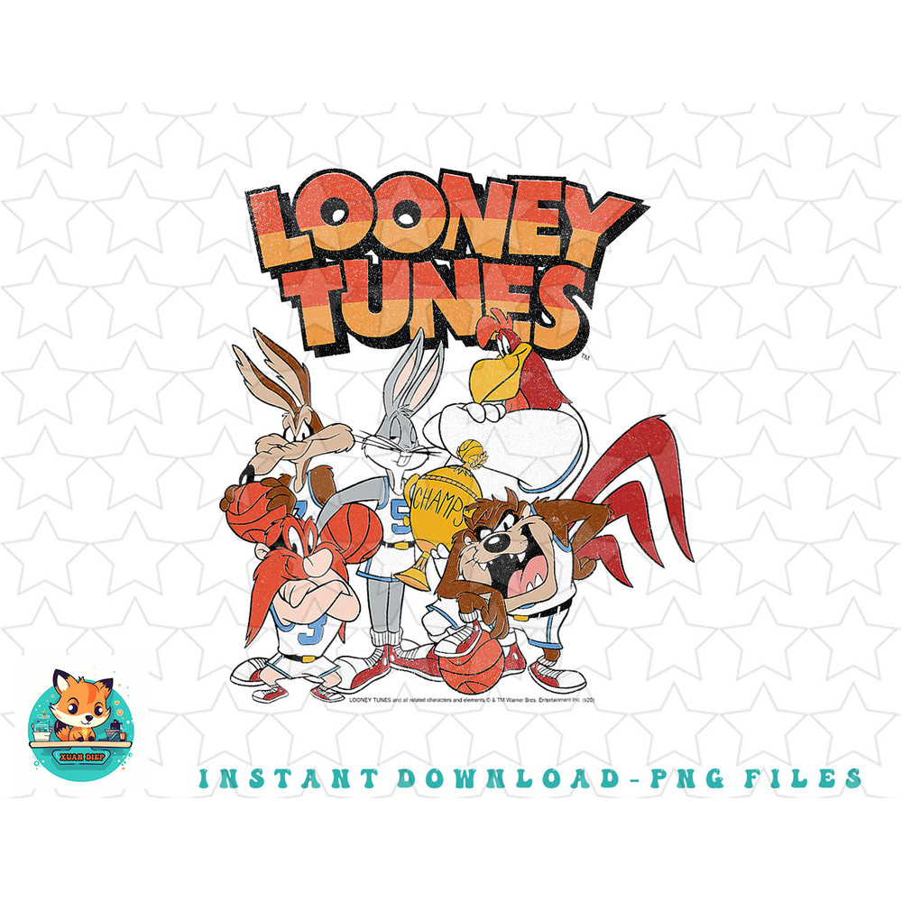 Looney Tunes Group Shot Basketball Champs png, sublimation, digital download.jpg
