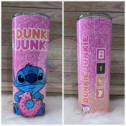 dunkie junkie stitch tumbler20oz skinny tumbler, 30oz skinny tumbler