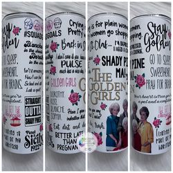golden girls montage tumbler20oz skinny tumbler, 30oz skinny tumbler
