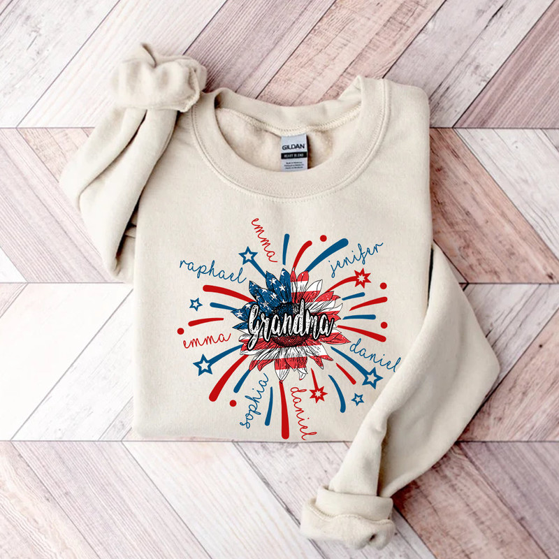 4th of July Mimi T Shirt, Custom Grandma Shirt with Kids names shirt, Patriotic 4th of July Firecrackers Tee Shirt for Independence Day - 6.jpg
