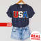 Chenille Patch 4th of July Shirt for Women, Glitter USA Shirt, Fourth of July 4th Mommy and Me Outfits Toddler - 3.jpg