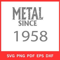 Metal Since 1958 Svg