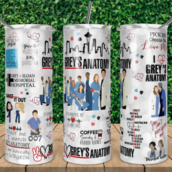 grey's anatomy design 220oz skinny tumbler, 30oz skinny tumbler