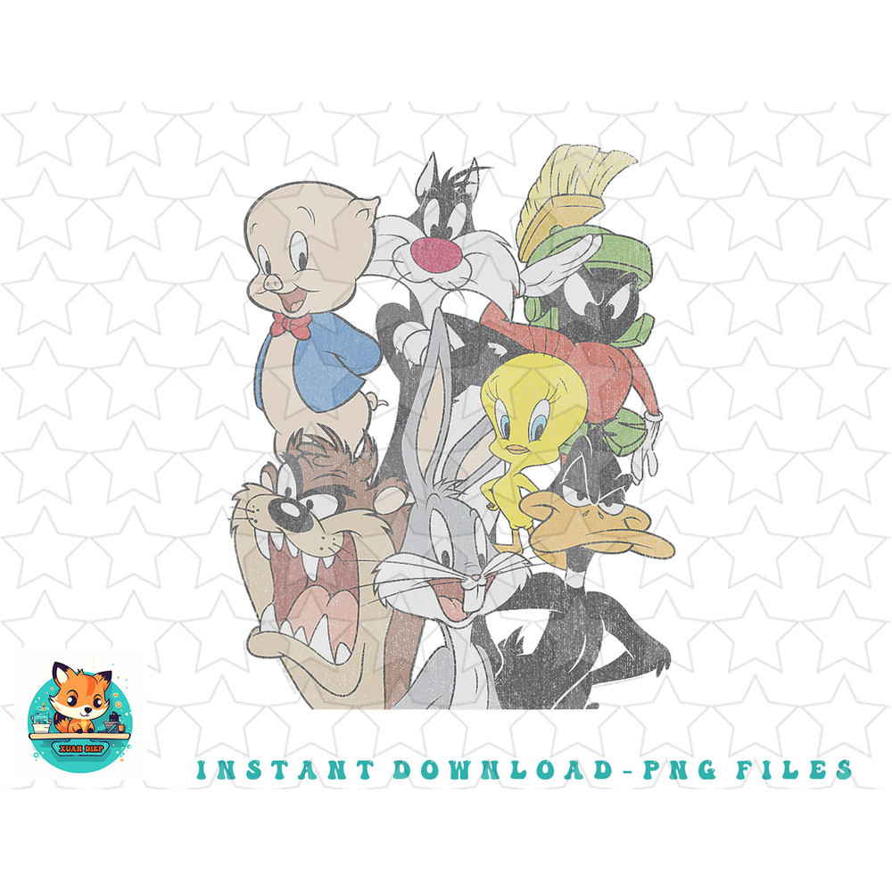 Looney Tunes Group Shot Candid Portrait png, sublimation, digital download.jpg
