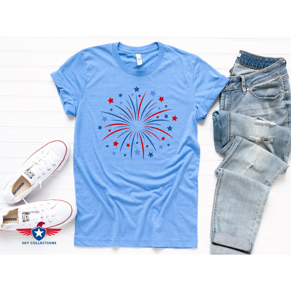 Fireworks Shirt, Patriotic Shirt, 4th of July Shirt, American Flag Shirt, Fourth of July, USA Flag Shirt, Family Shirt, Stars and Stripes - 1.jpg