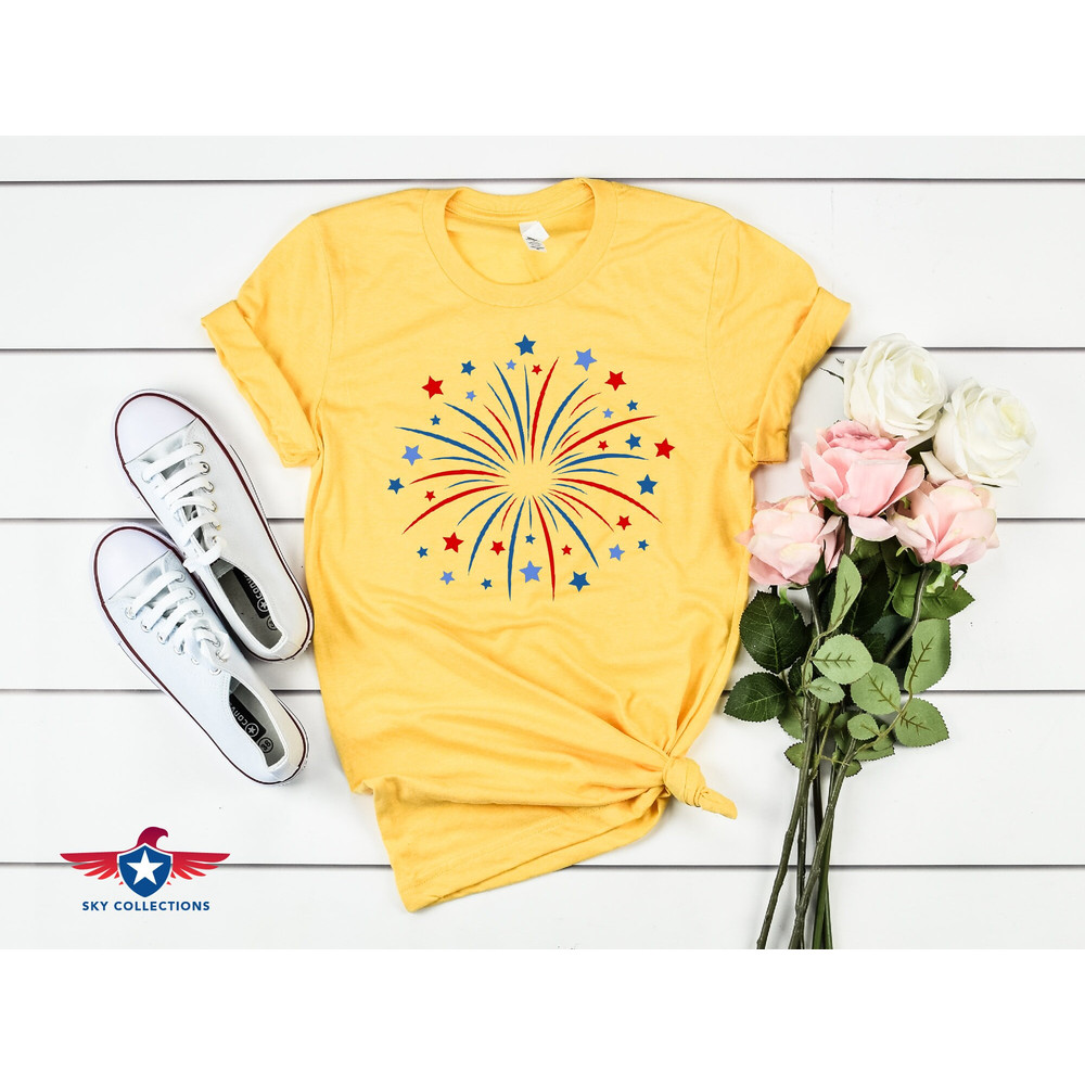 Fireworks Shirt, Patriotic Shirt, 4th of July Shirt, American Flag Shirt, Fourth of July, USA Flag Shirt, Family Shirt, Stars and Stripes - 2.jpg