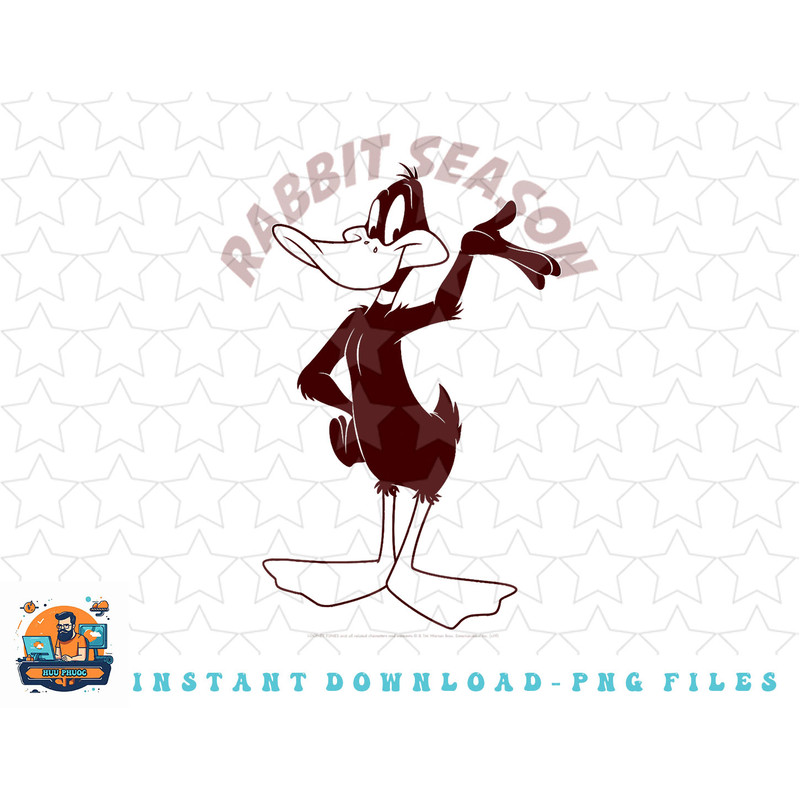 Looney Tunes Daffy Duck Rabbit Season png, sublimation, digital download.jpg