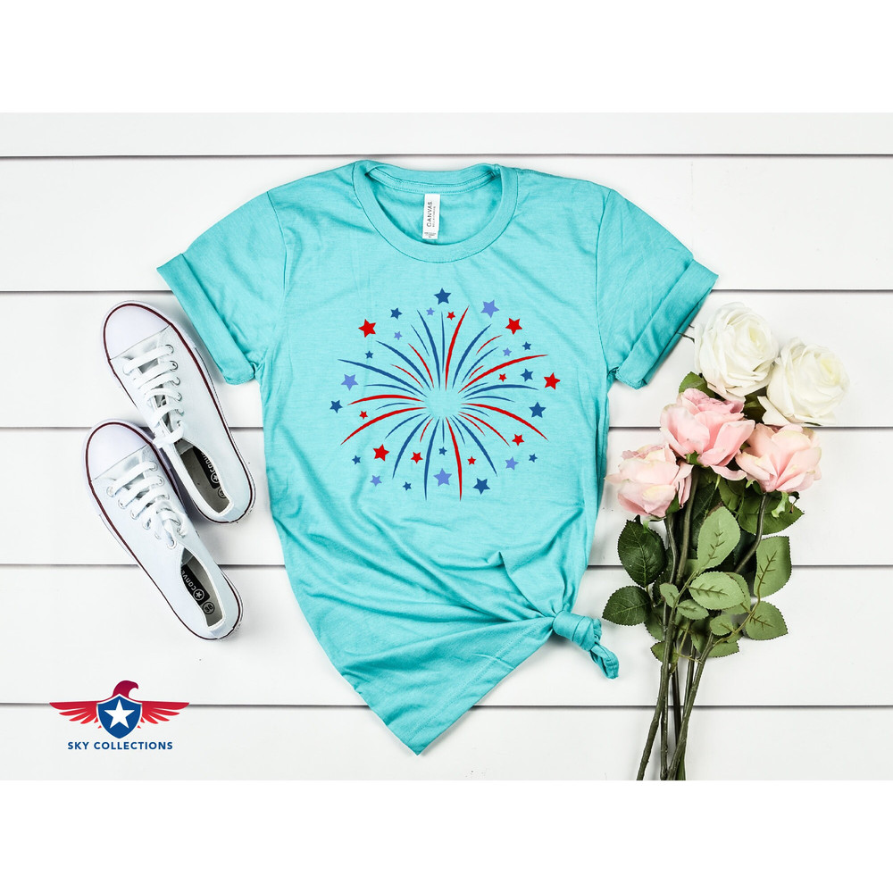 Fireworks Shirt, Patriotic Shirt, 4th of July Shirt, American Flag Shirt, Fourth of July, USA Flag Shirt, Family Shirt, Stars and Stripes - 5.jpg