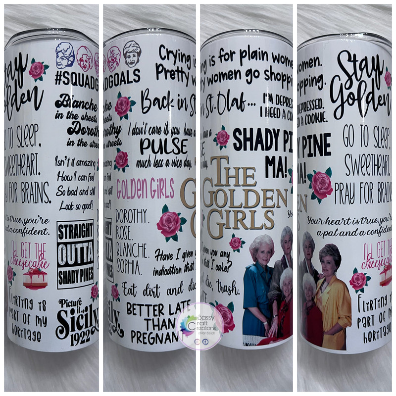 Golden Girls Montage Tumbler Golden Girls Montage Skinny Tumbler Golden Girls Montage 20oz Skinny Tumbler.png