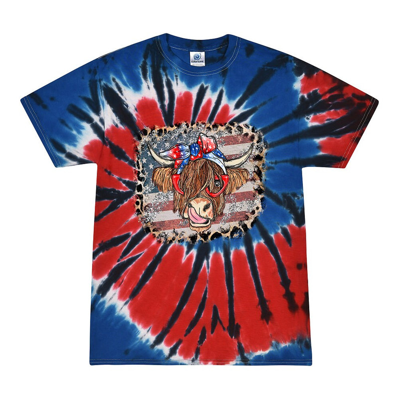 Highland Cow shirt, USA flag and leopard, Stars and Stripes Shirt, Retro American Flag, Highland Cow With 4th July, American Flag Shirt, - 4.jpg