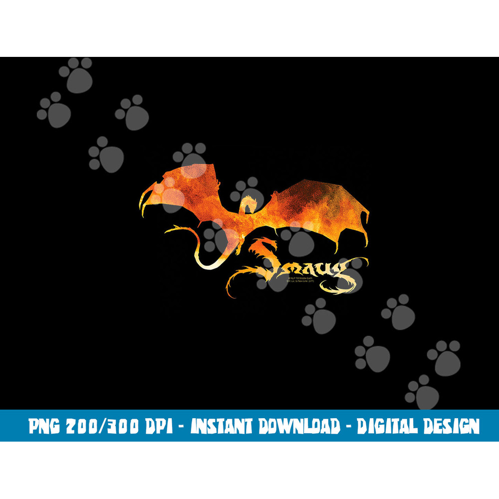 Hobbit Smaug on Fire png, sublimation .jpg