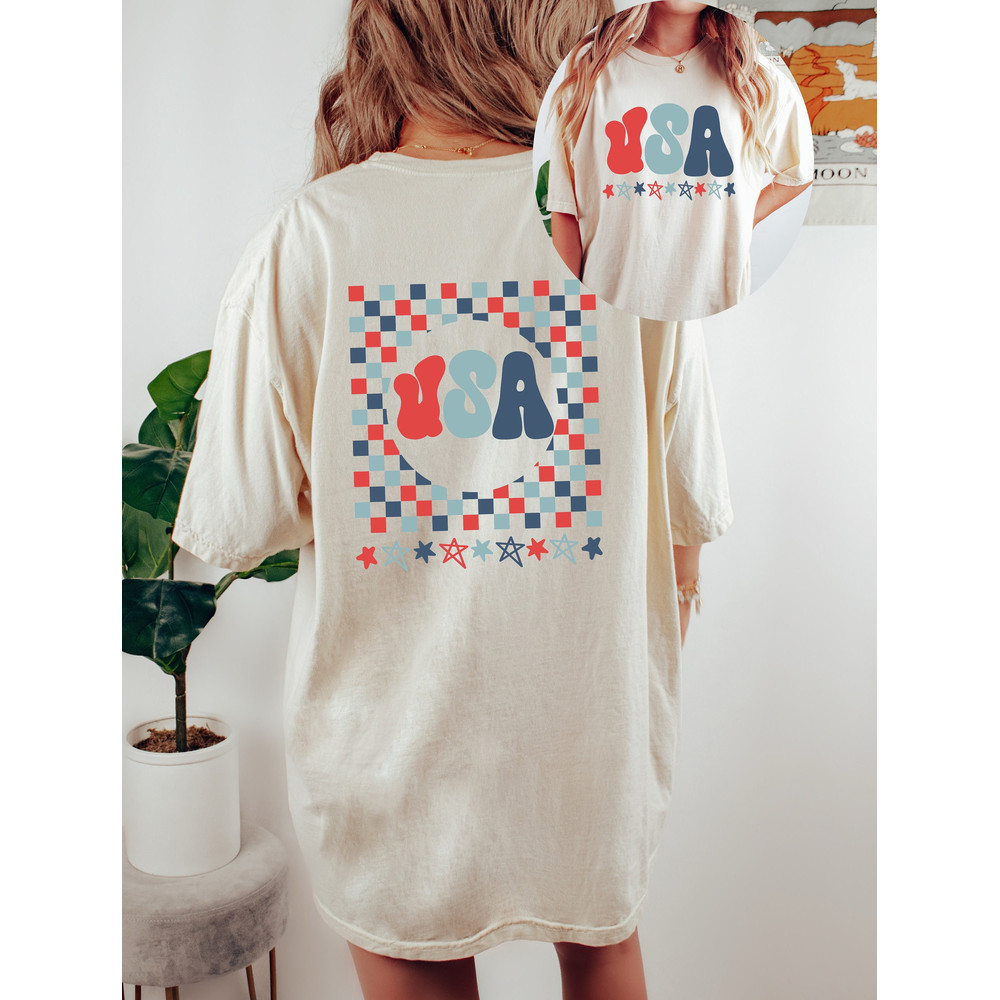 Retro USA Comfort Colors shirt, 4th of July tee, Retro funny fourth shirt, Womens 4th of July shirt, America Patriotic Shirt, Independence - 1.jpg