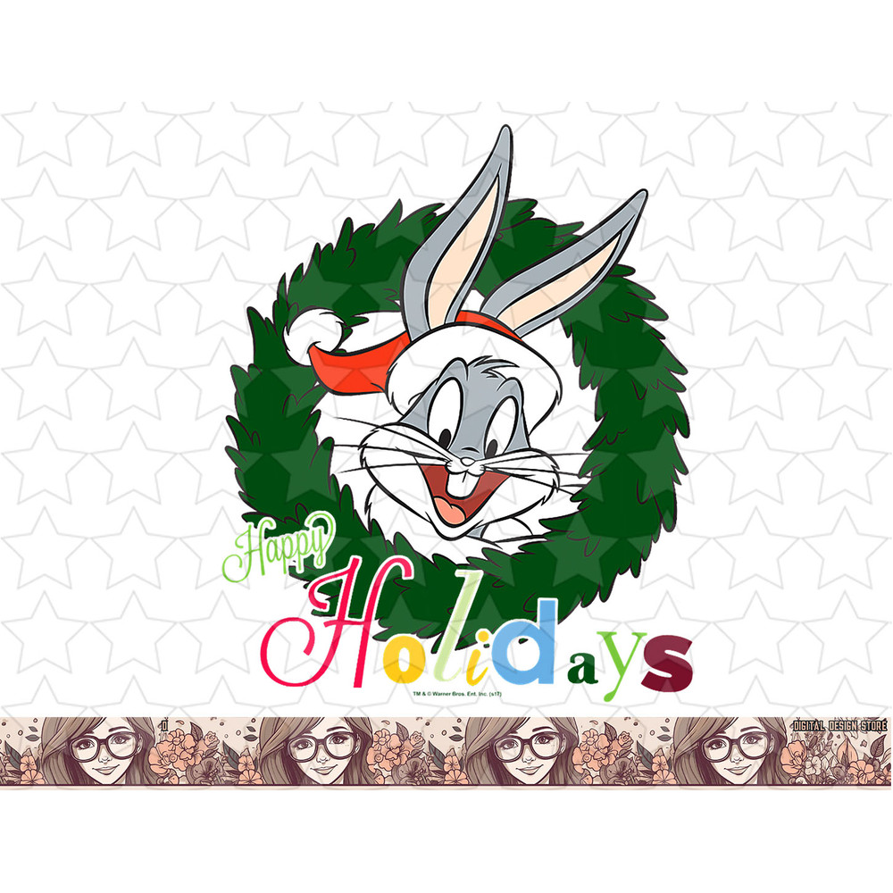Looney Tunes Holiday Bugs Bunny png, sublimation, digital download .jpg